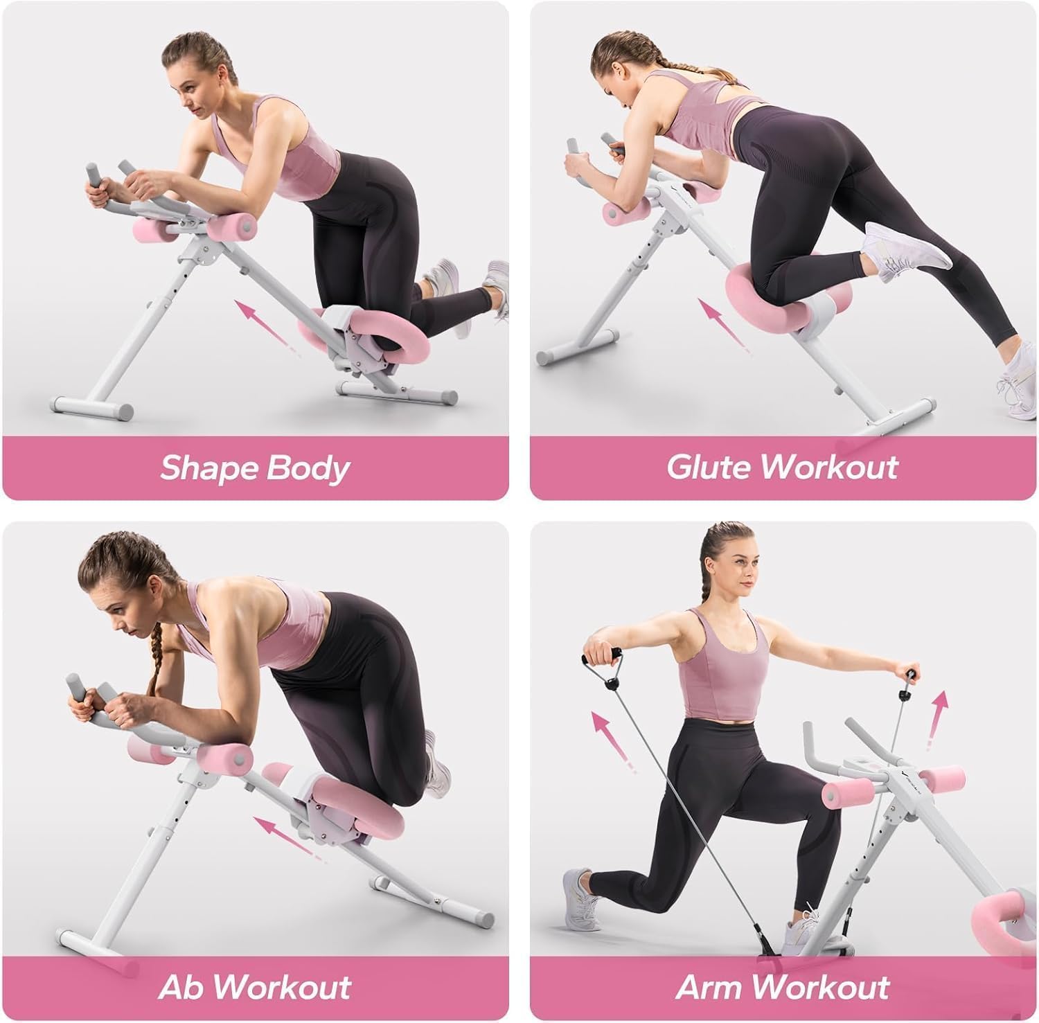 Adjustable Ab Machine Foldable Core Trainer LCD Monitor
