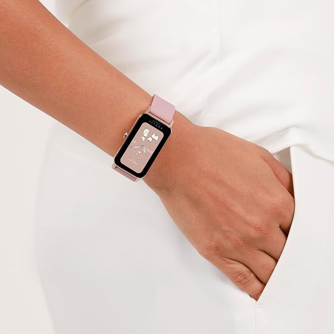 Womens Rose Gold Smart Watch Cobweb Strap