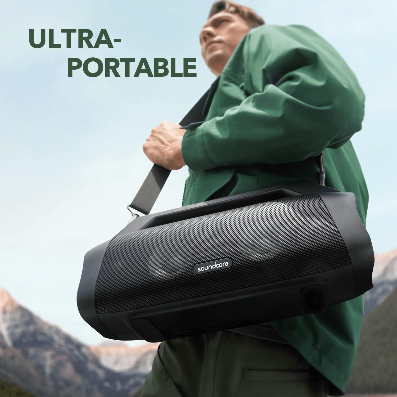80W Portable Bluetooth Speaker Waterproof IP67 20H Bass