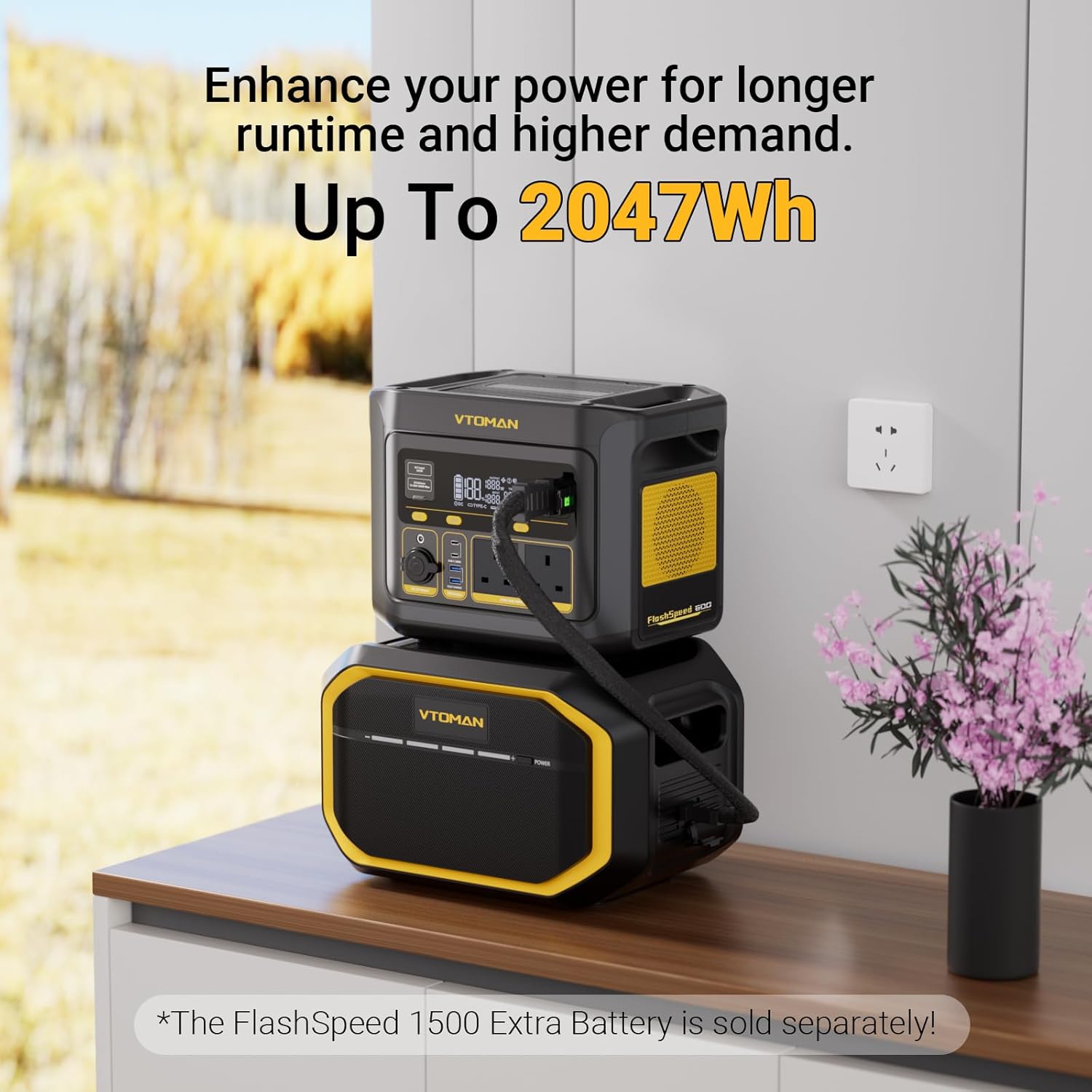 600W Portable Power Station With 400W Solar Panel 499Wh