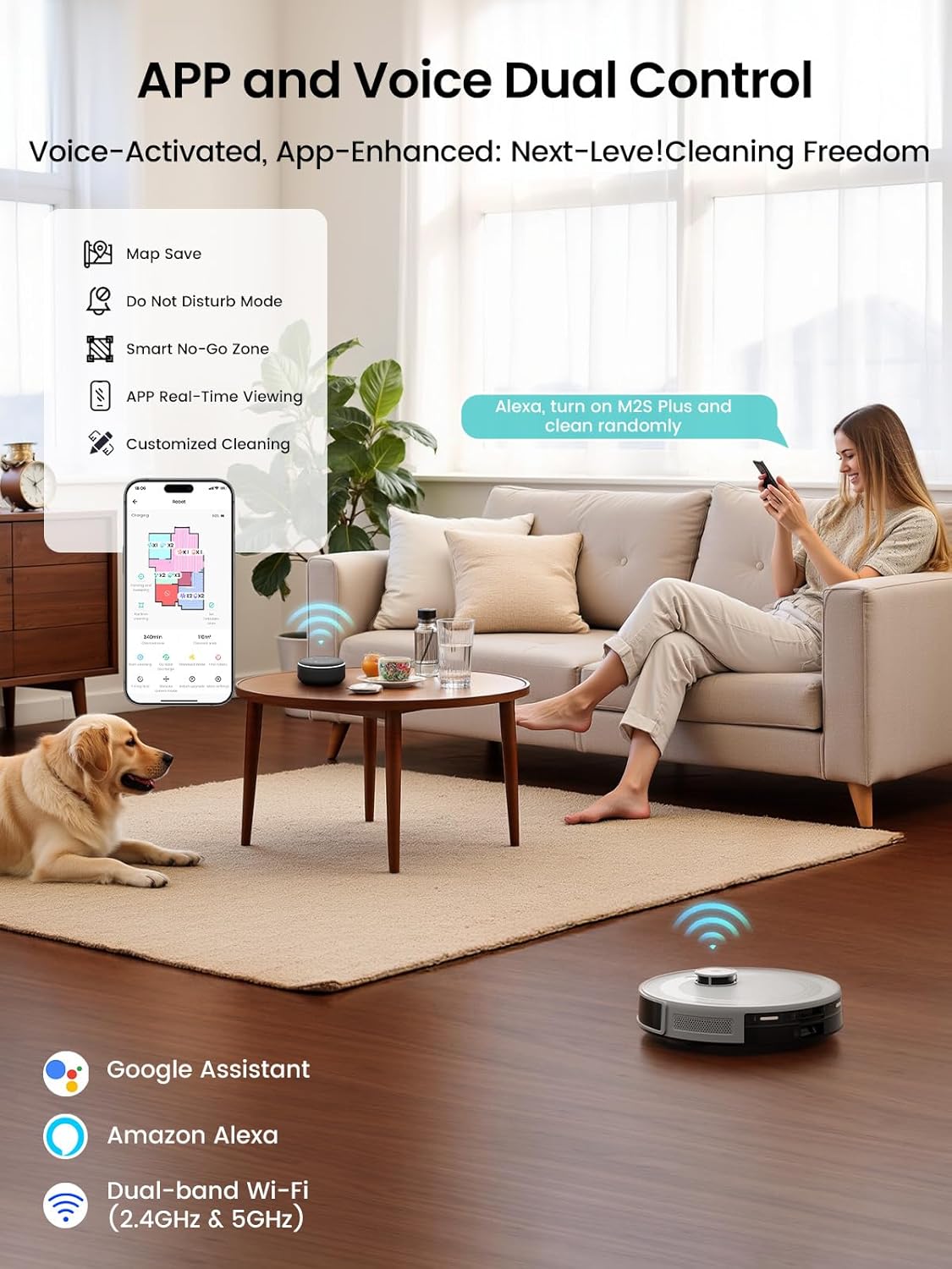 Robot Vacuum Mop Self Empty 10000Pa LiDAR WiFi 75 Day Auto Clean