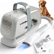 Pet Grooming Vacuum Kit Tangle Free Brush Nail Grinder Gray