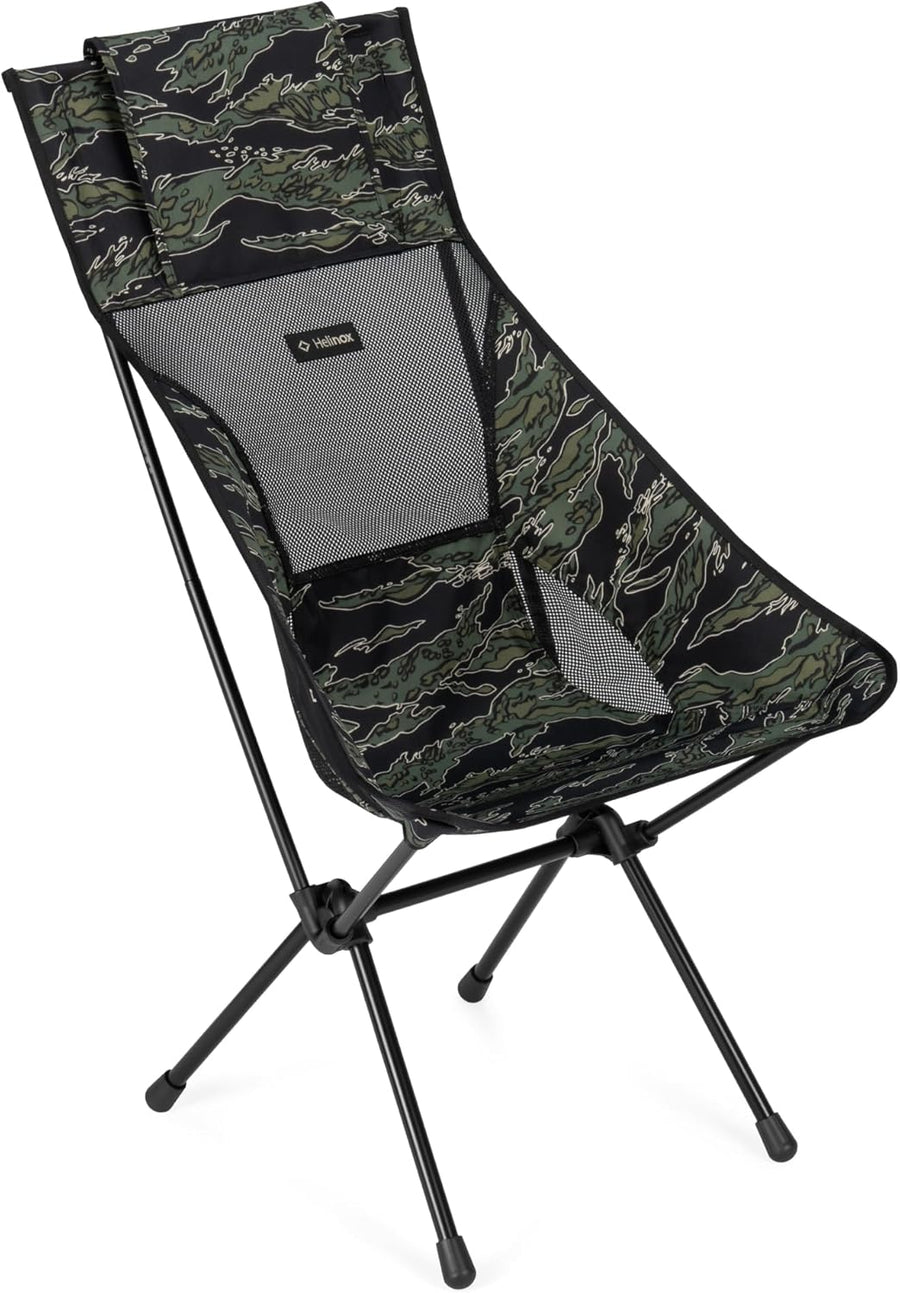 High Back Camping Chair Compact Foldable Camo