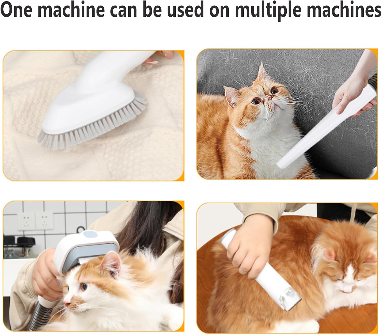 Dog Grooming Vacuum Kit Pet Dryer Clipper 4 Combs