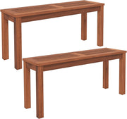 2 Seater Wooden Garden Bench Slatted Patio Seat 100cm