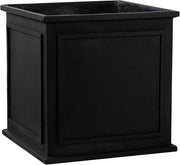 40cm Black Plant Pot Large Fibrestone Planter Indoor Outdoor