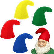 4PCS Gnome Hat Set Colorful Curly Christmas Cosplay Hats