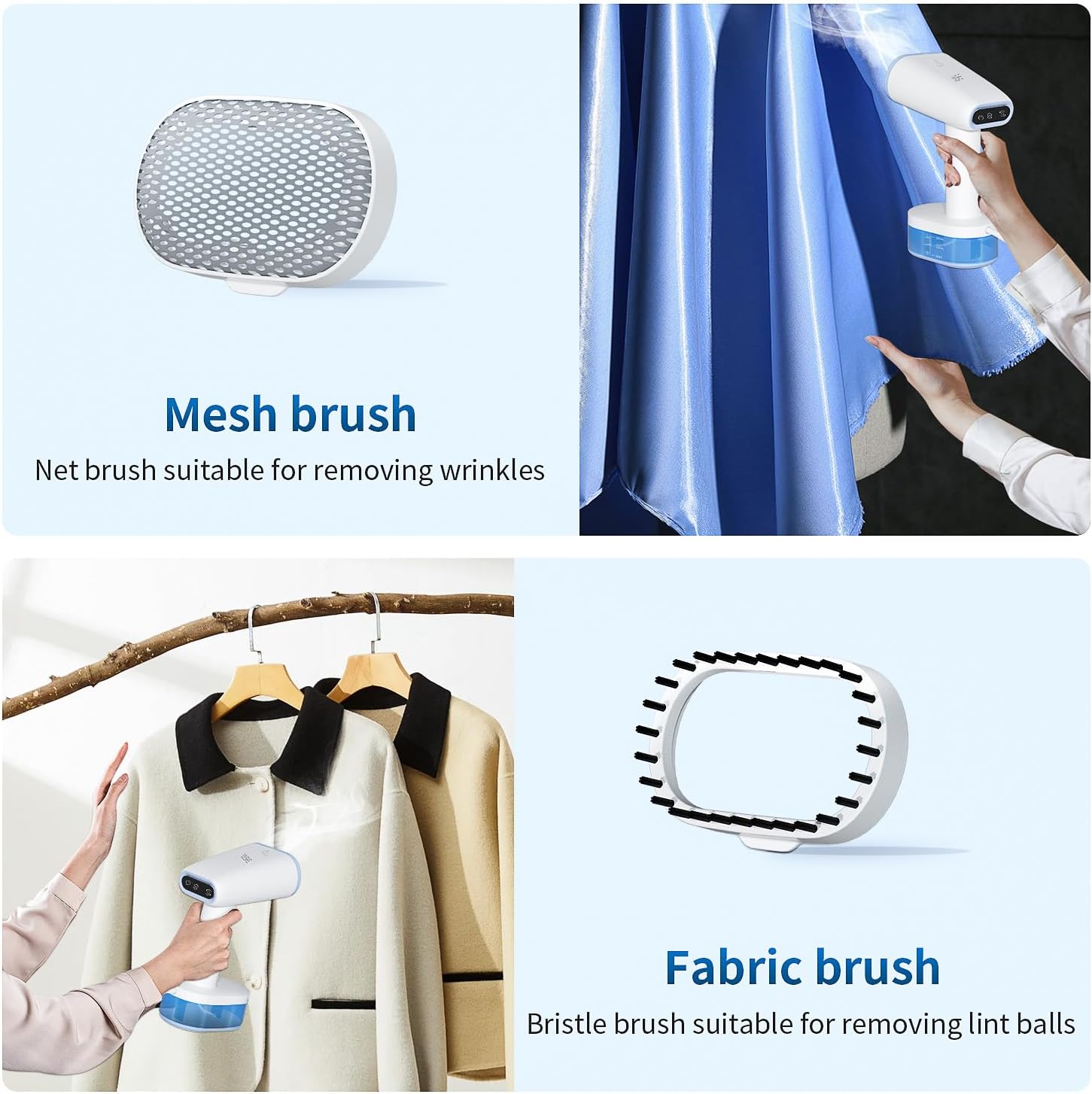Handheld Garment Steamer 1600W Fast Heat 20s 250ml Travel Iron
