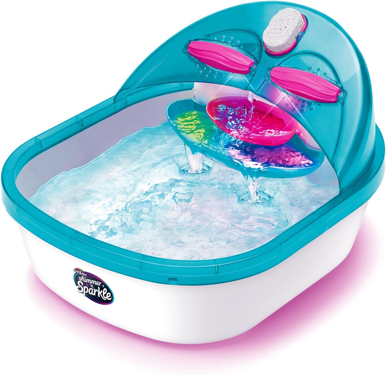 Kids Foot Spa Pedicure Kit Bubble Lights Waterfall Massage Set