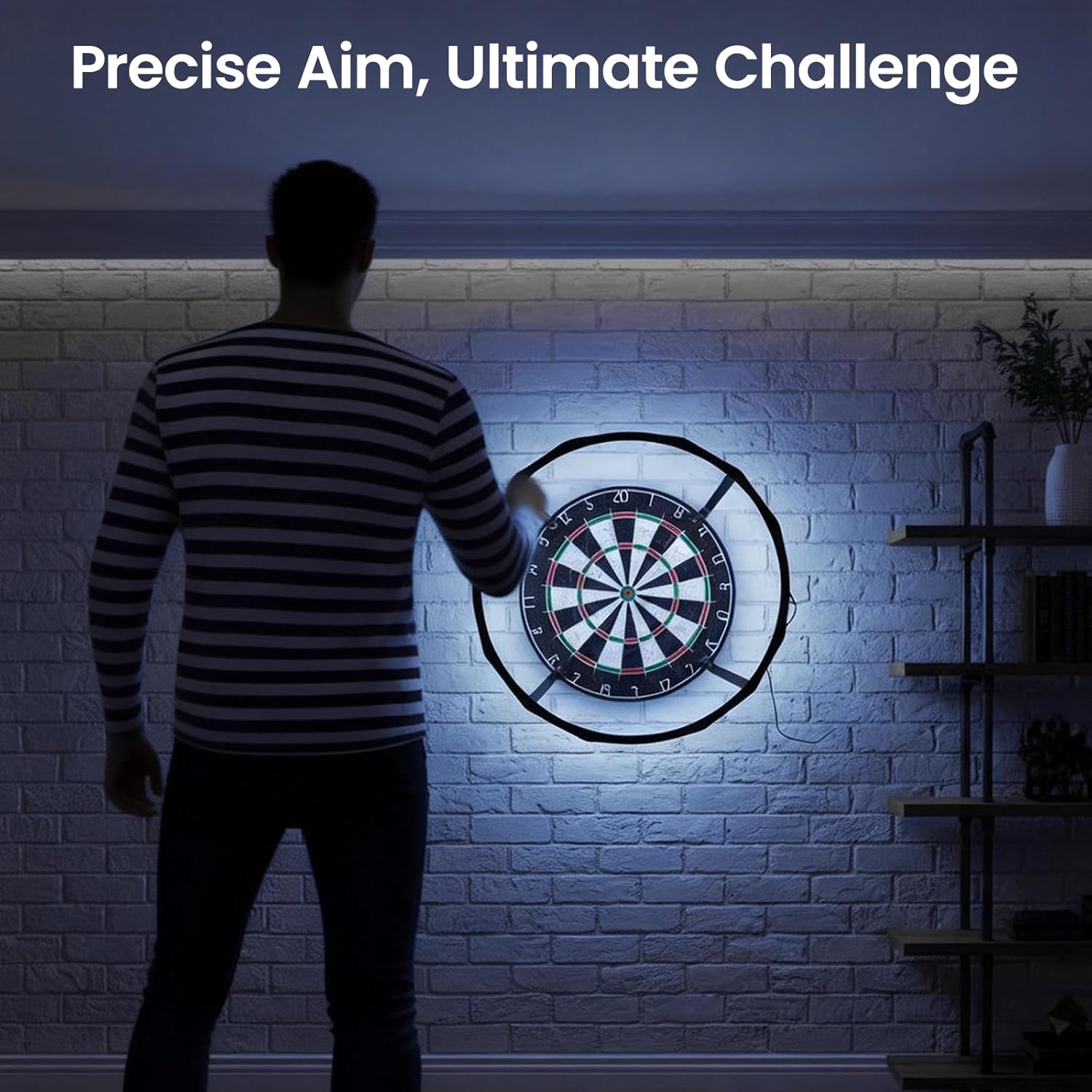 LED Dartboard Light Ring 360° Shadowless Surround Easy Install