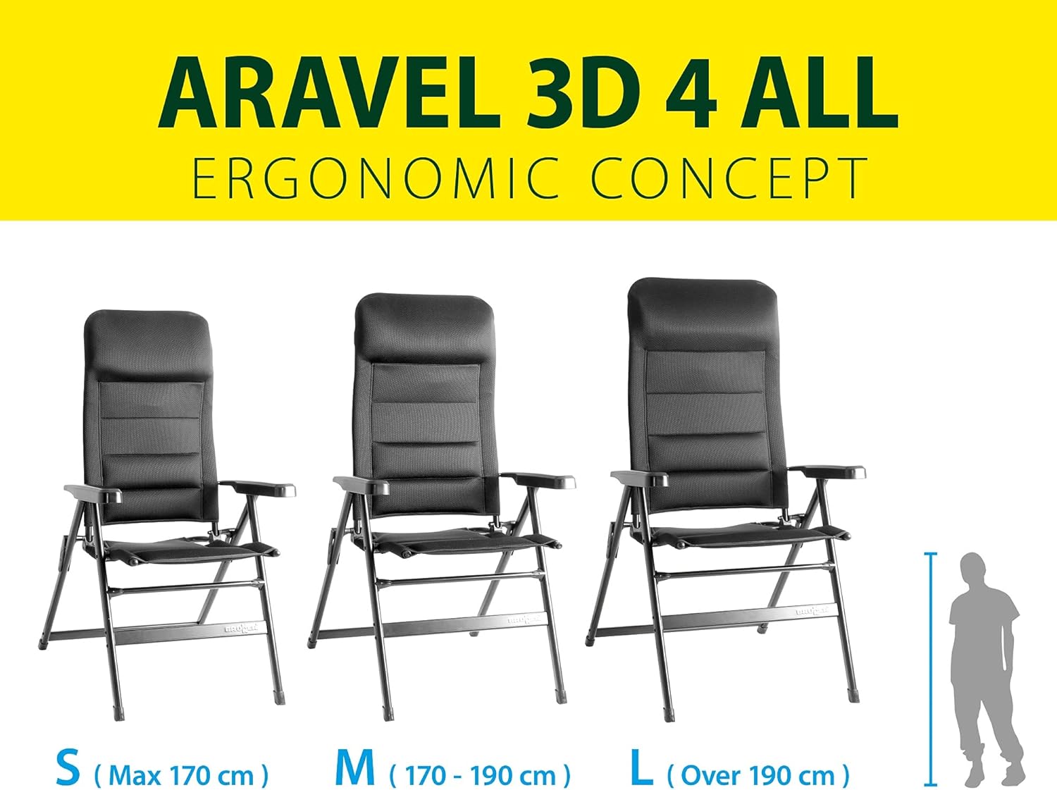 Reclining Folding Camping Chair 7 Position Aluminum Frame Padded Seat