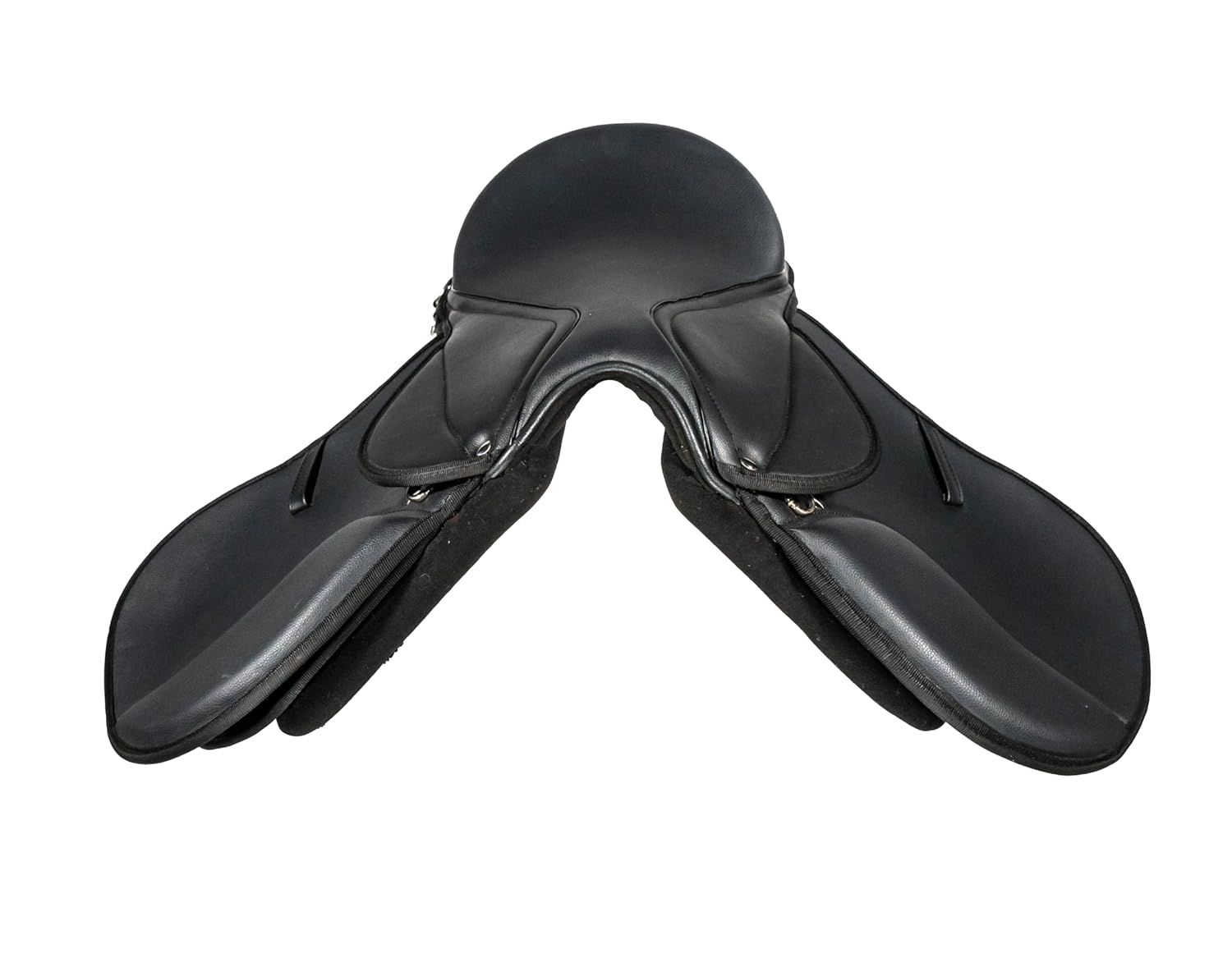 Black Treeless Horse Saddle 16 Inch Lightweight Comfort
