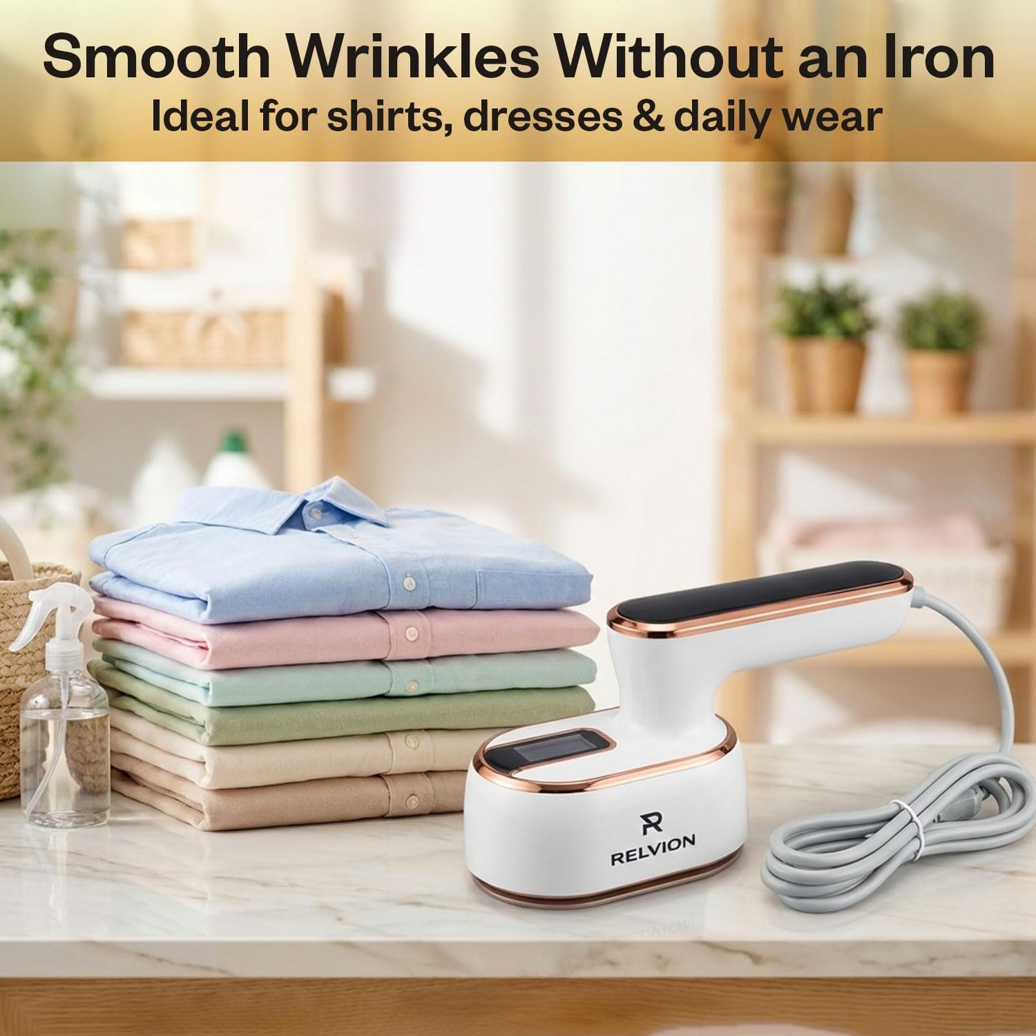 Portable Clothes Steamer Handheld Compact Fast Heat 100ml Tank