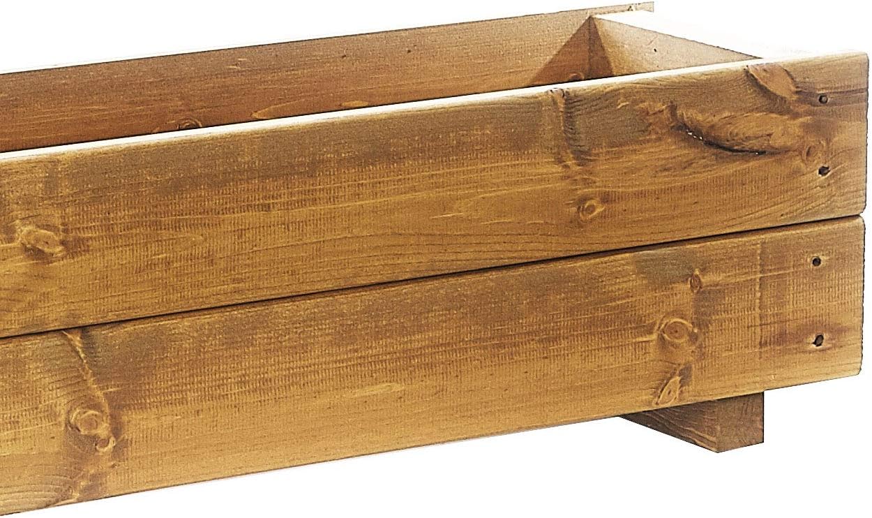 Set of 2 Large Wooden Trough Planters 120cm Garden Boxes