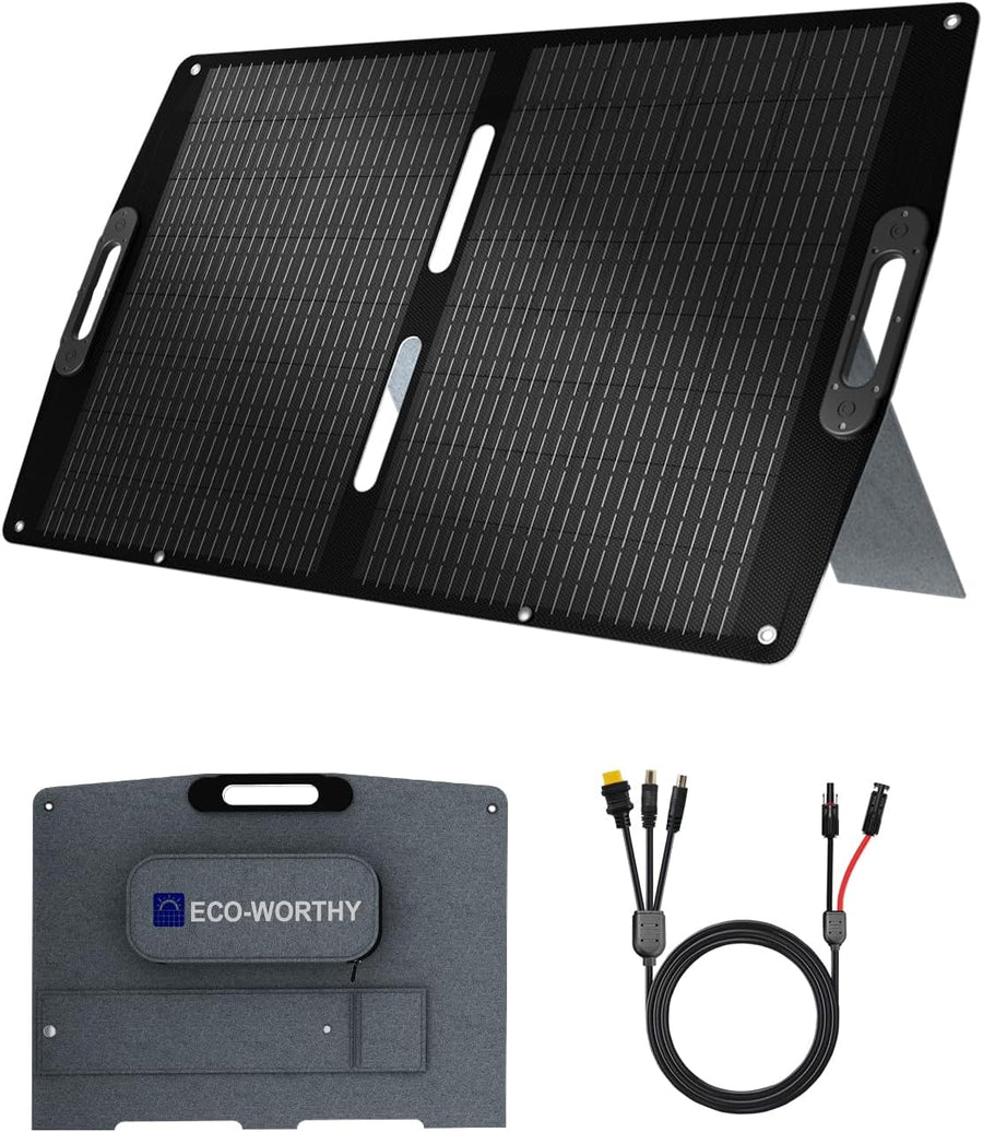 100W Foldable Solar Panel 12V Portable Charger RV Camping