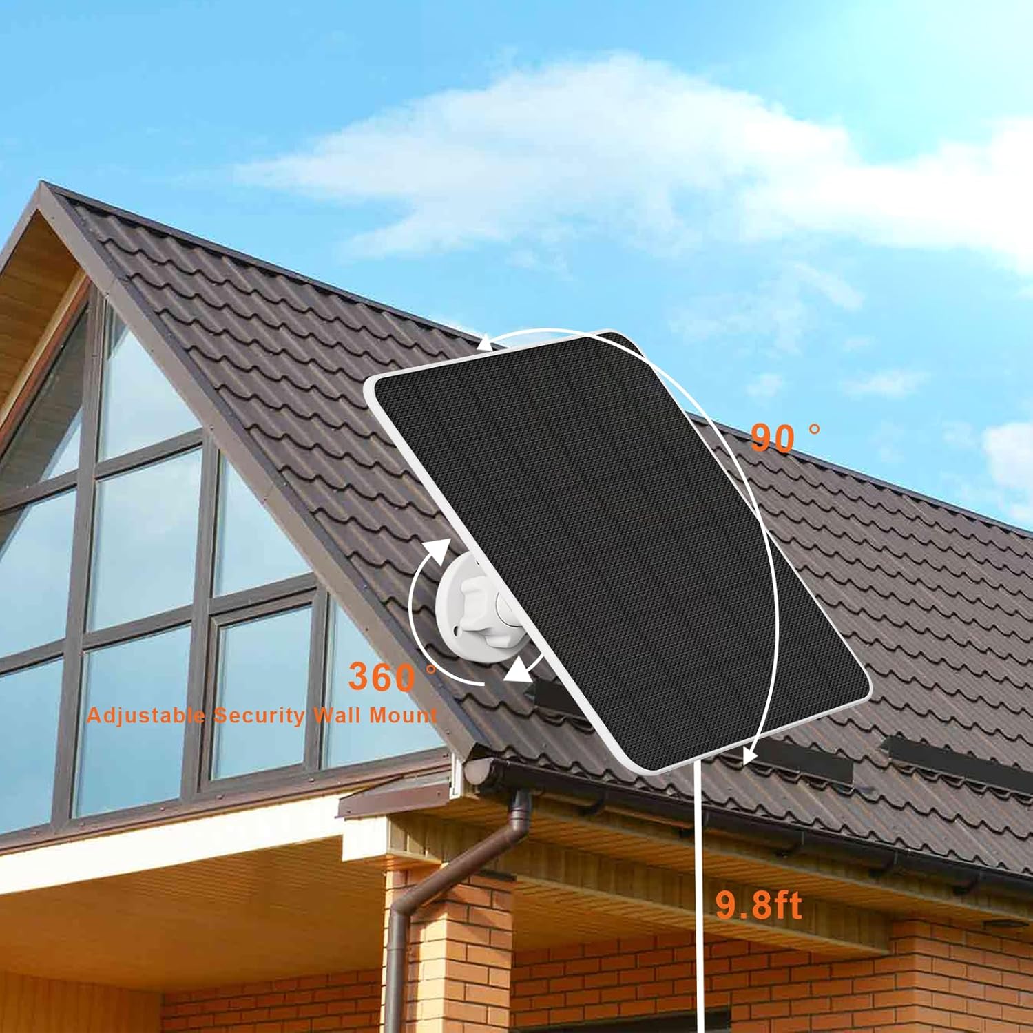 3 Pack 5W Solar Panel Charger For Battery Security Cameras
