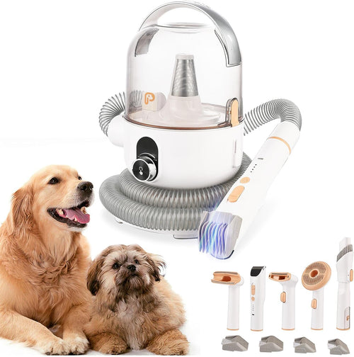 Dog Hair Vacuum Cleaner 5 in 1 Pet Grooming Kit 2L Low Noise