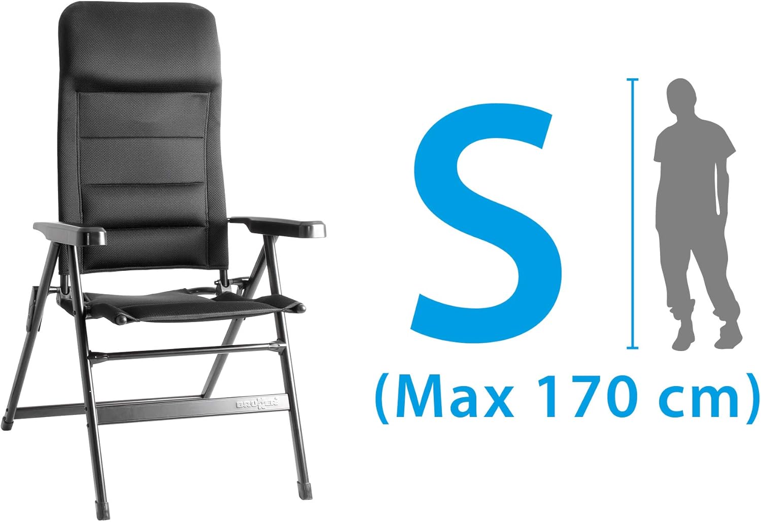 Reclining Folding Camping Chair 7 Position Aluminum Frame Padded Seat