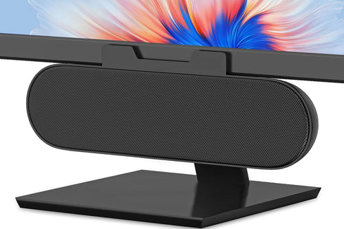 USB PC Speaker Soundbar Clip On Monitor Desktop Stereo Plug Play