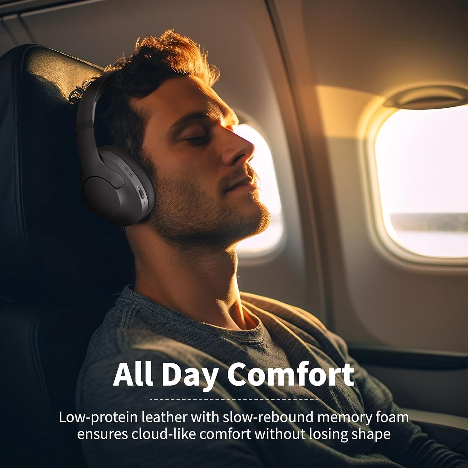 Bluetooth Noise Cancelling Over Ear Headphones 100H Playtime