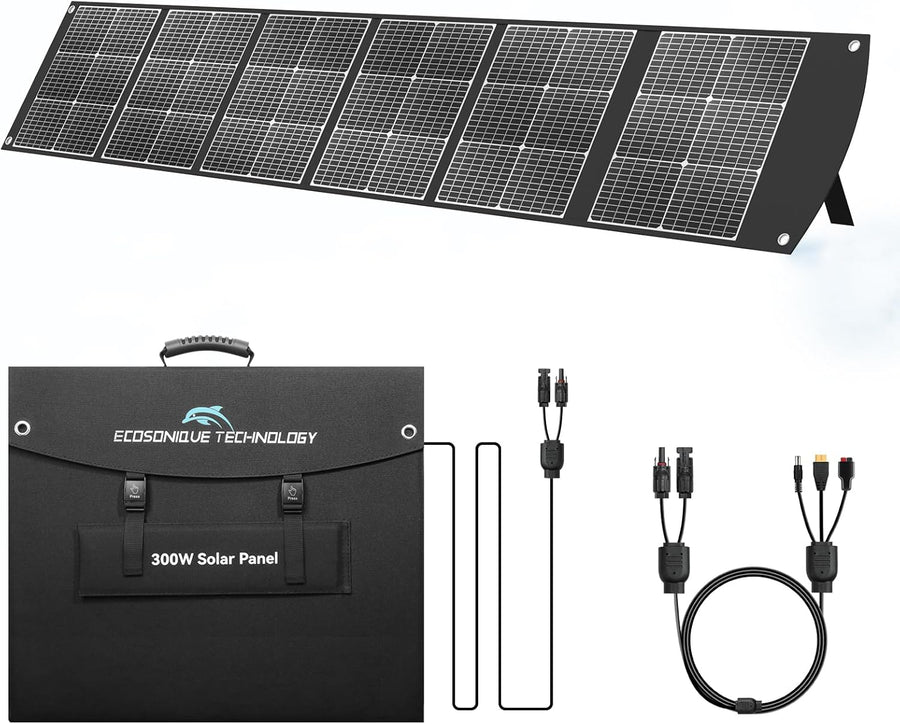 300W Foldable Solar Panel Suitcase MC4 Camping RV Charger