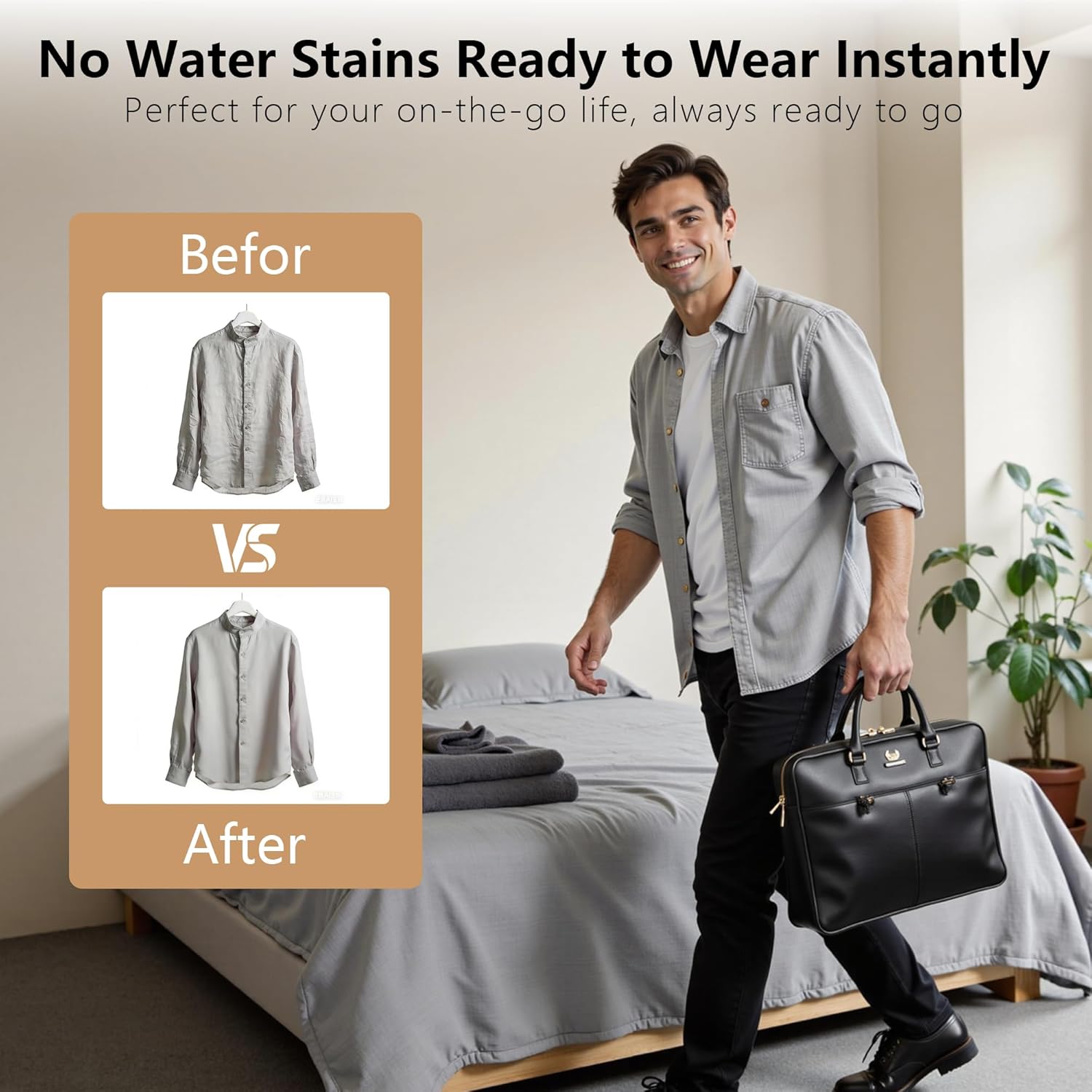 Vacuum Clothes Steamer 2500Pa Suction Handheld Steam Iron LED