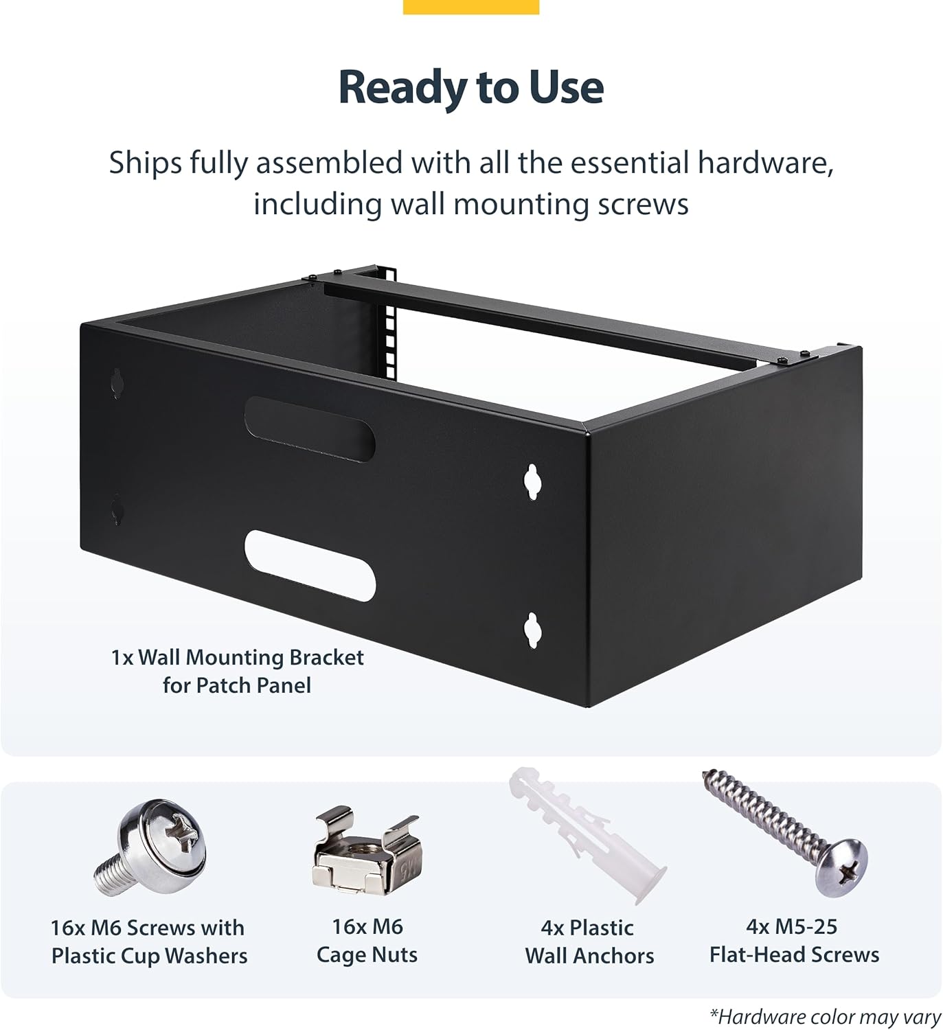 4U Wall Mount Network Rack 19 Inch Low Profile Steel Bracket