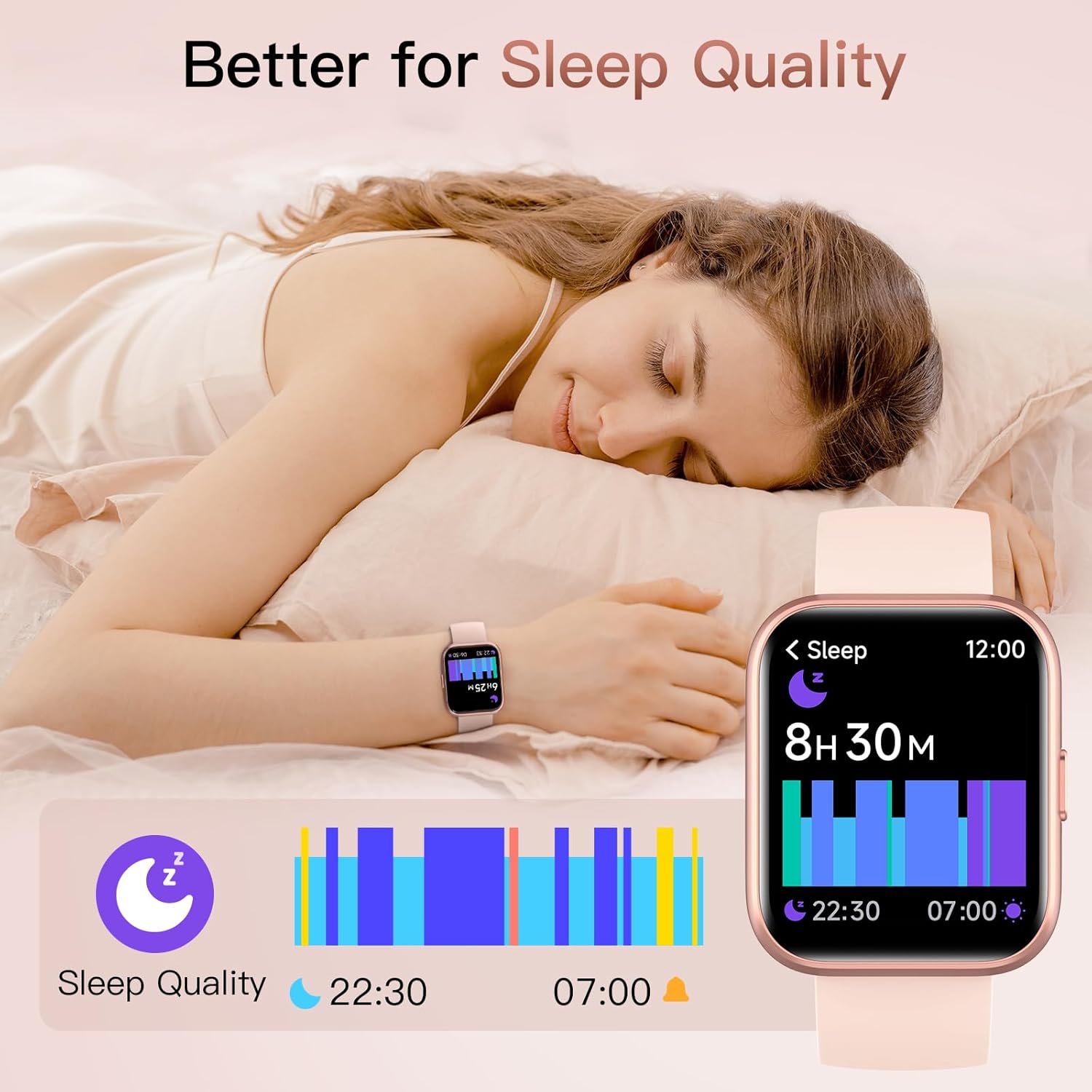 Women Smart Watch Bluetooth Calling Alexa 120 Sports Tracker