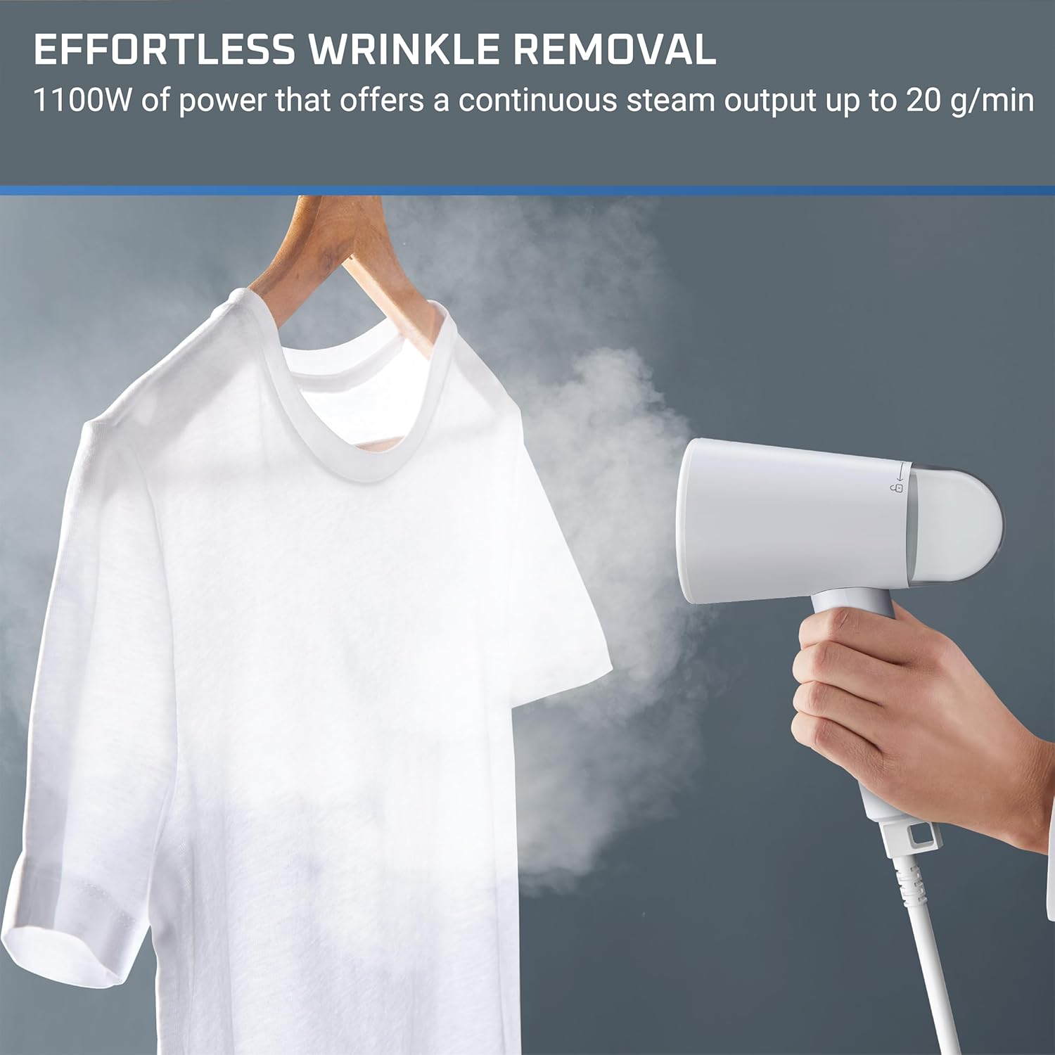 Travel Garment Steamer 1100W Foldable 25s Heat Portable