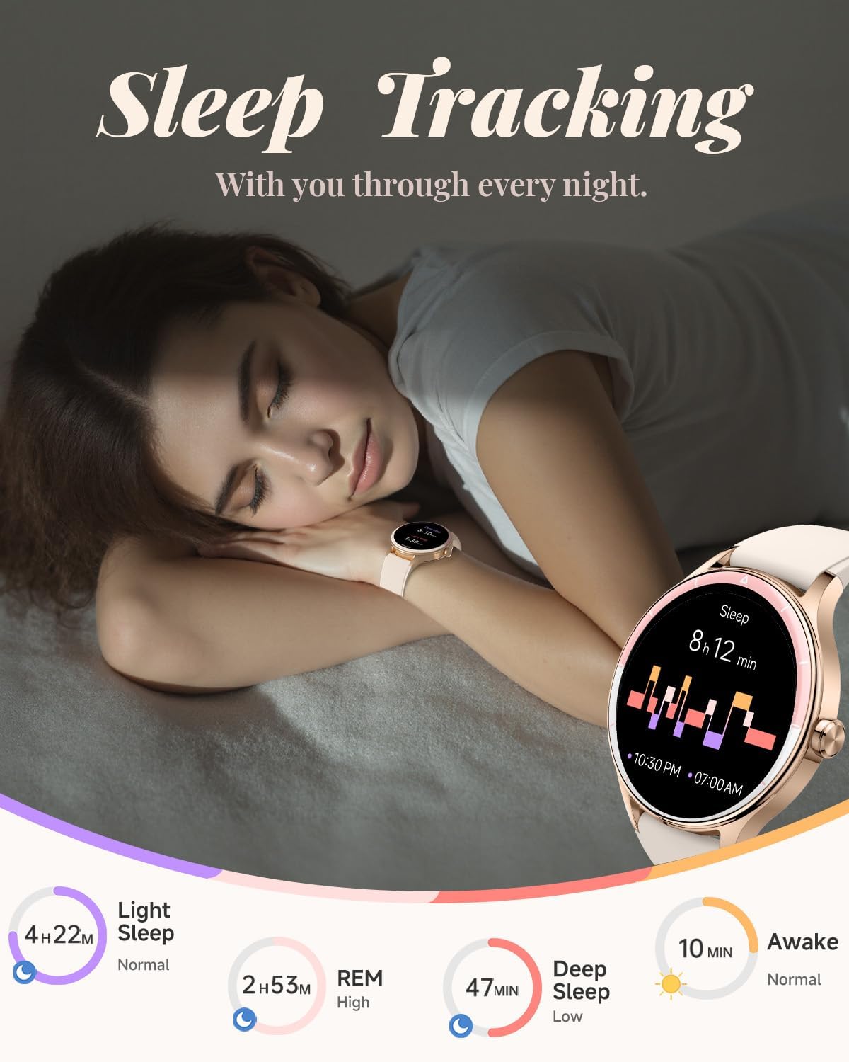 Women Smart Watch Bluetooth Call HD Fitness Tracker