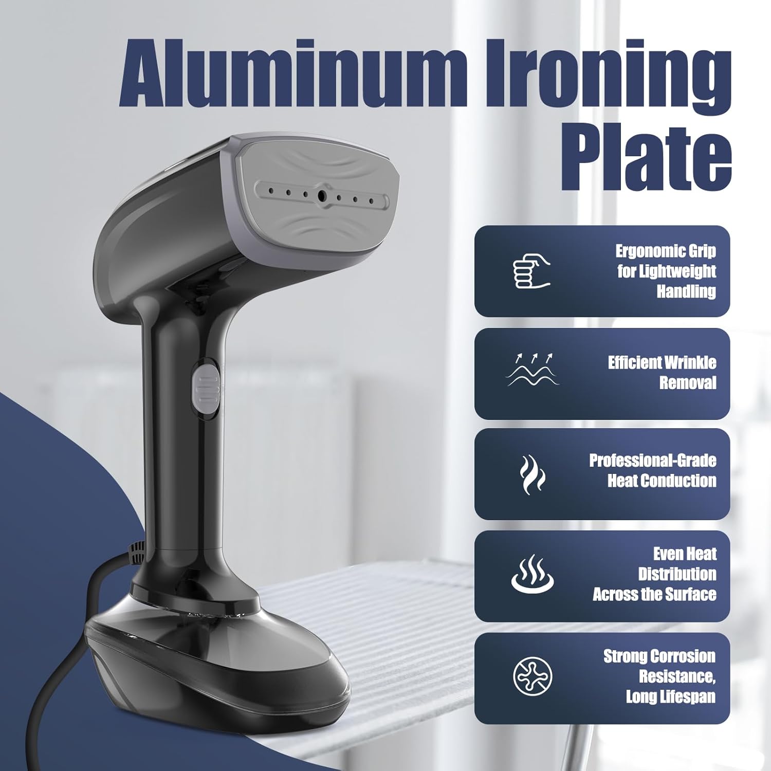 1800W Handheld Garment Steamer 2 In 1 Iron Fast Heat 300ml Tank
