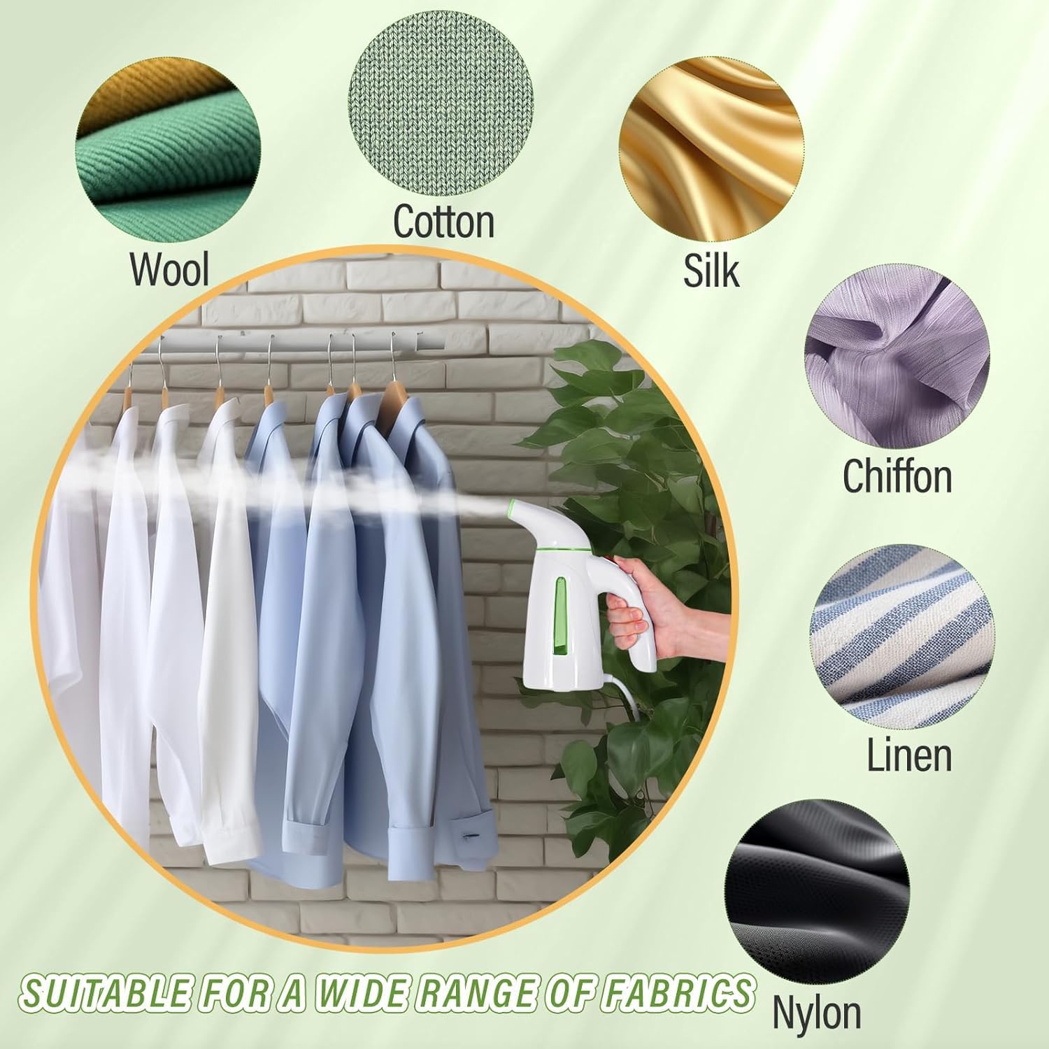 Handheld Garment Steamer Portable 300ml Fast Heat Wrinkle Remover