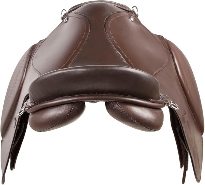 Brown Leather English Horse Saddle Tack Set 10 Inch