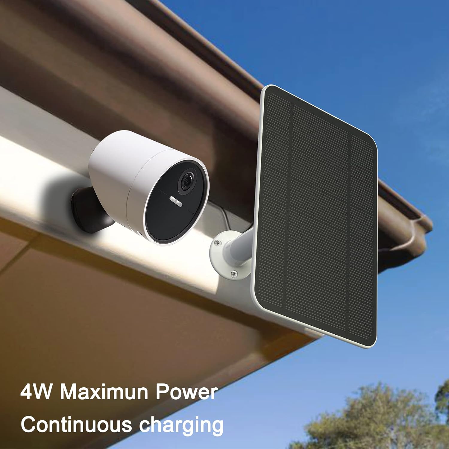 4W Solar Panel for Outdoor Security Camera 13.1FT Cable