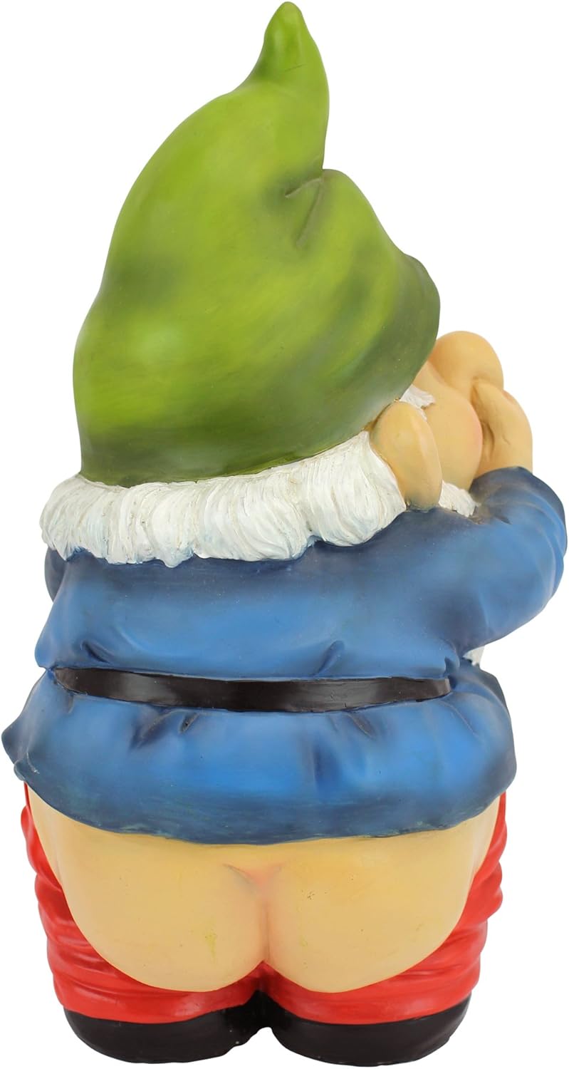 Funny Naughty Garden Gnome Mooning Resin Outdoor Lawn Decor