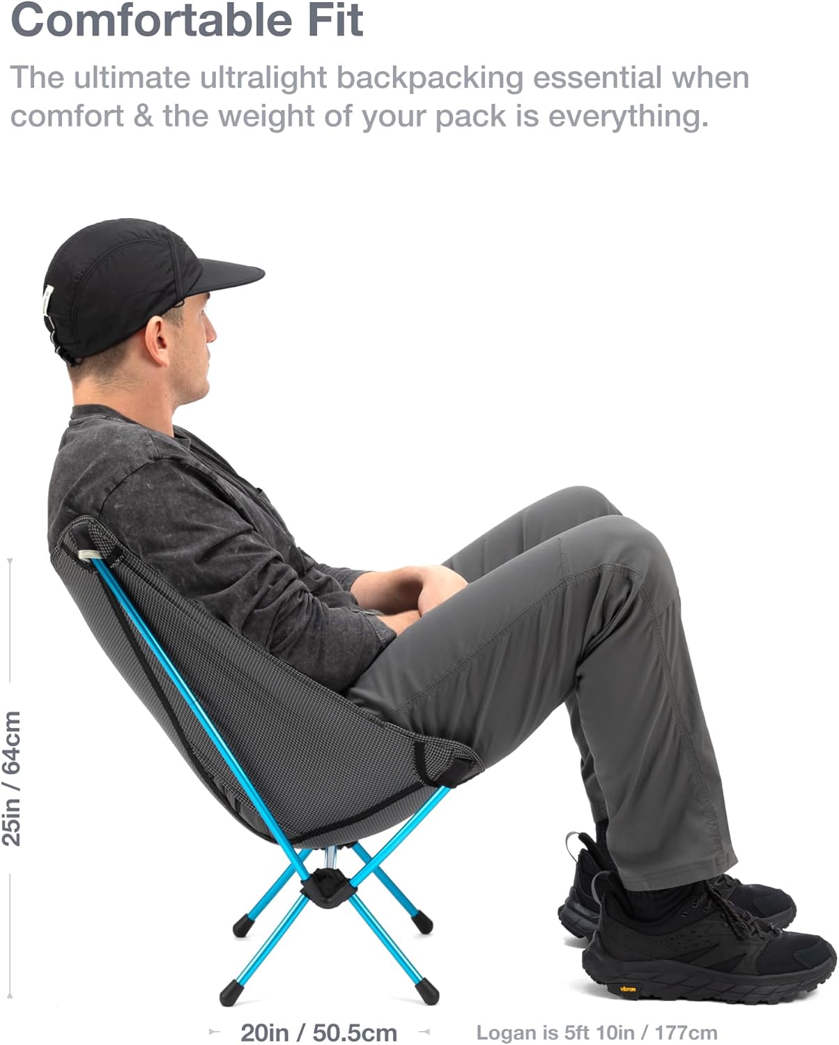 Ultralight Compact Camping Chair Folding Seat Black
