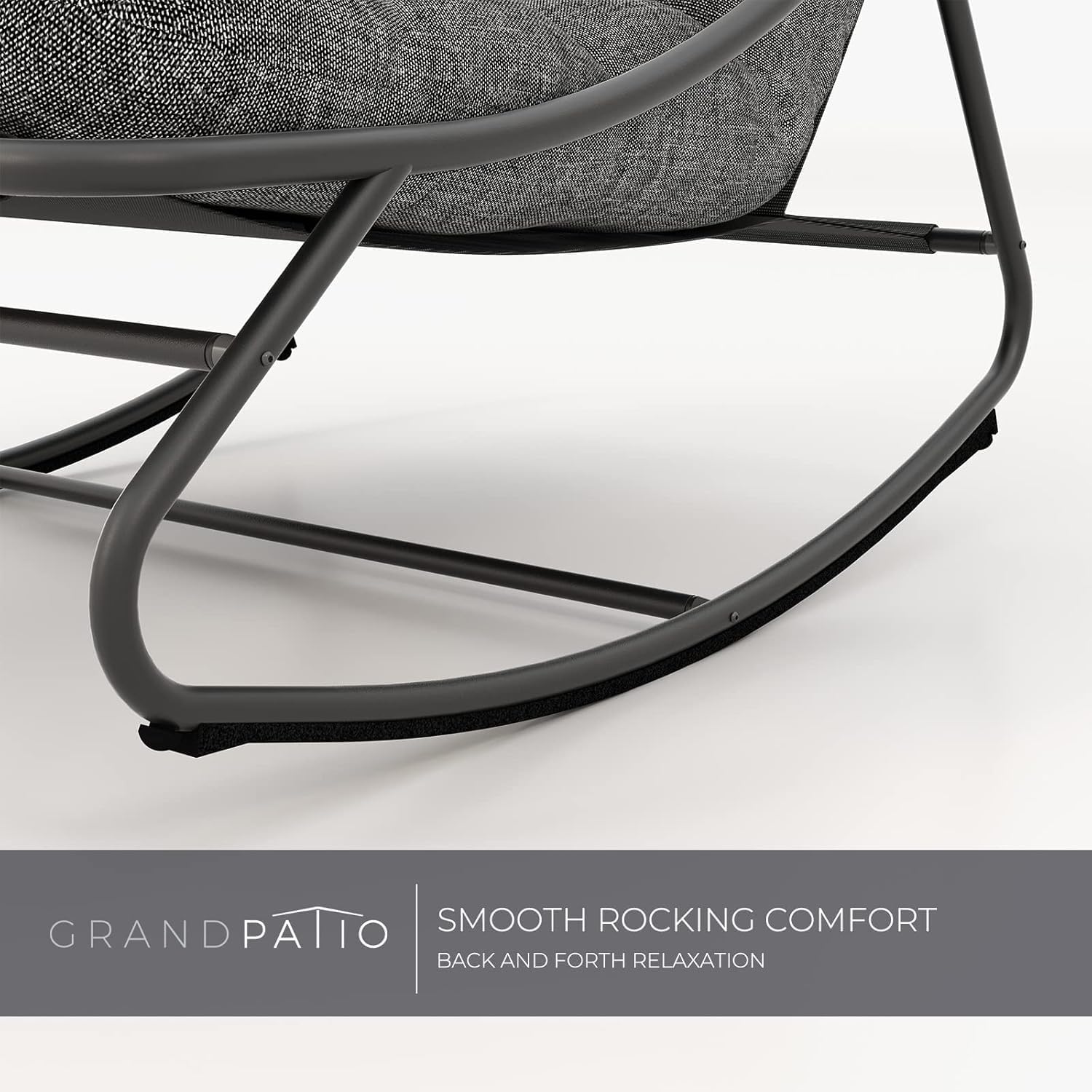 Outdoor Rocking Chair with Cushion Garden Lounge Dark Grey