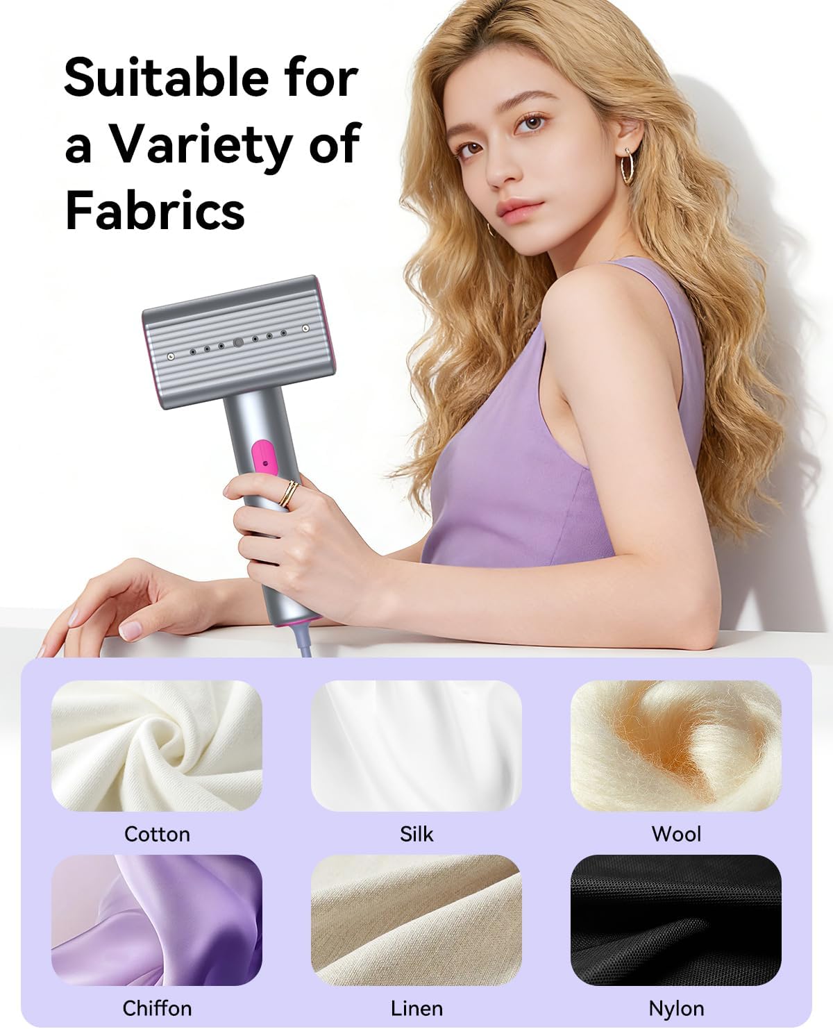 Travel Clothes Steamer 1200W Fast Heat Portable 20 Min Steam