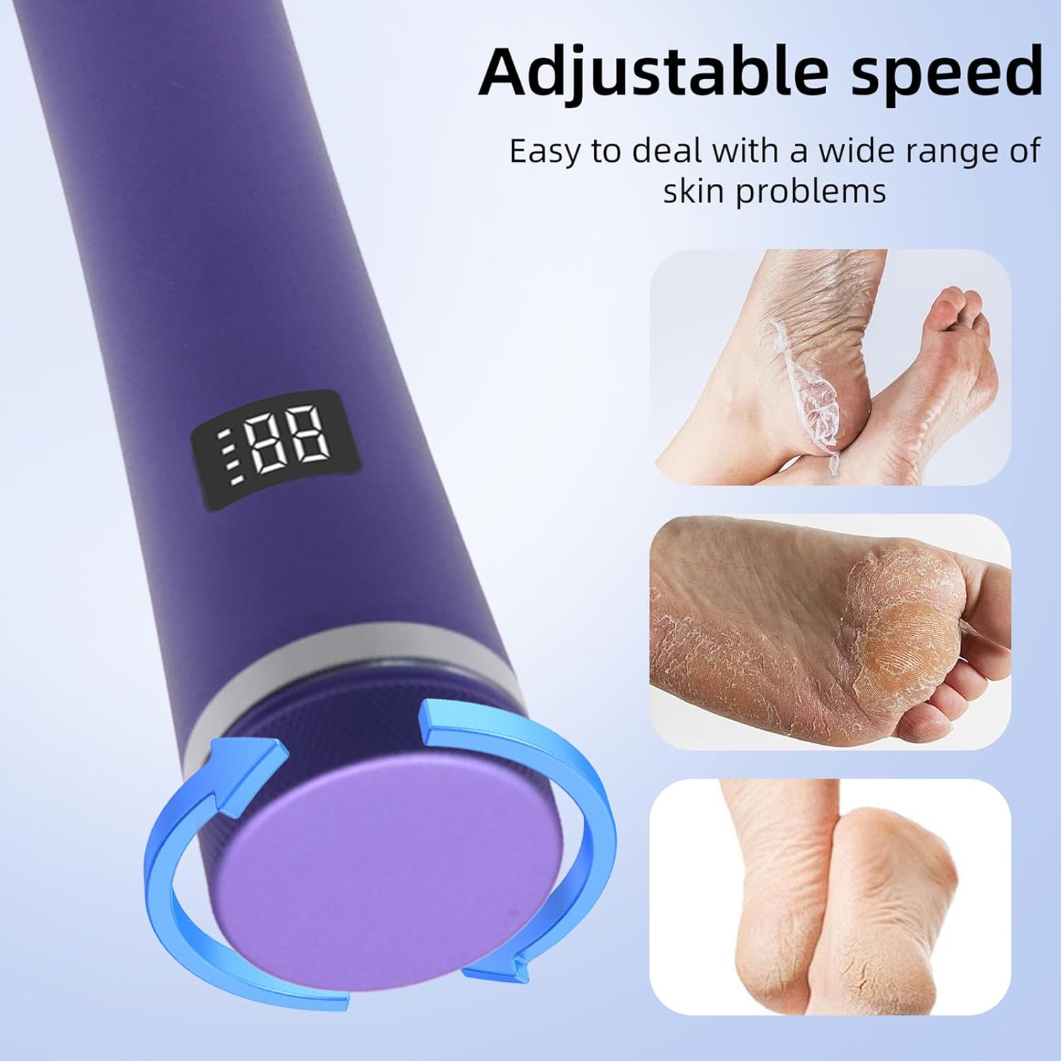 Electric Callus Remover Rechargeable 12 Speed Foot Grinder Kit