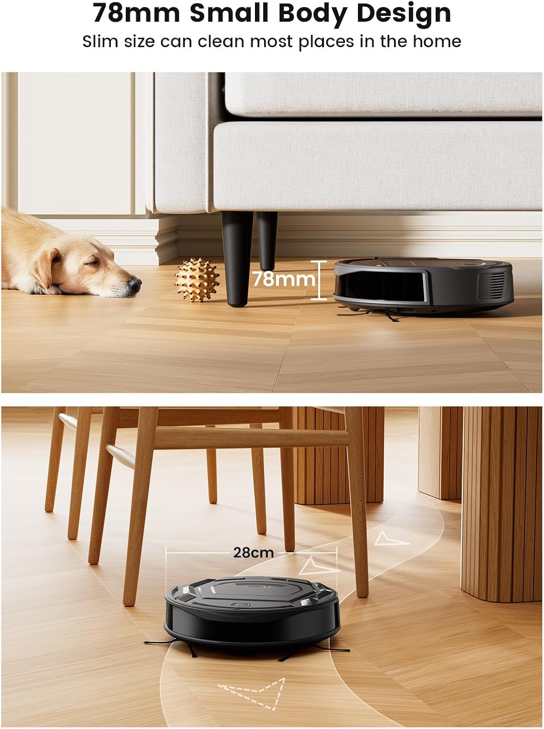 Robot Vacuum 4000Pa Slim 200Min Runtime WiFi Alexa Pet Hair