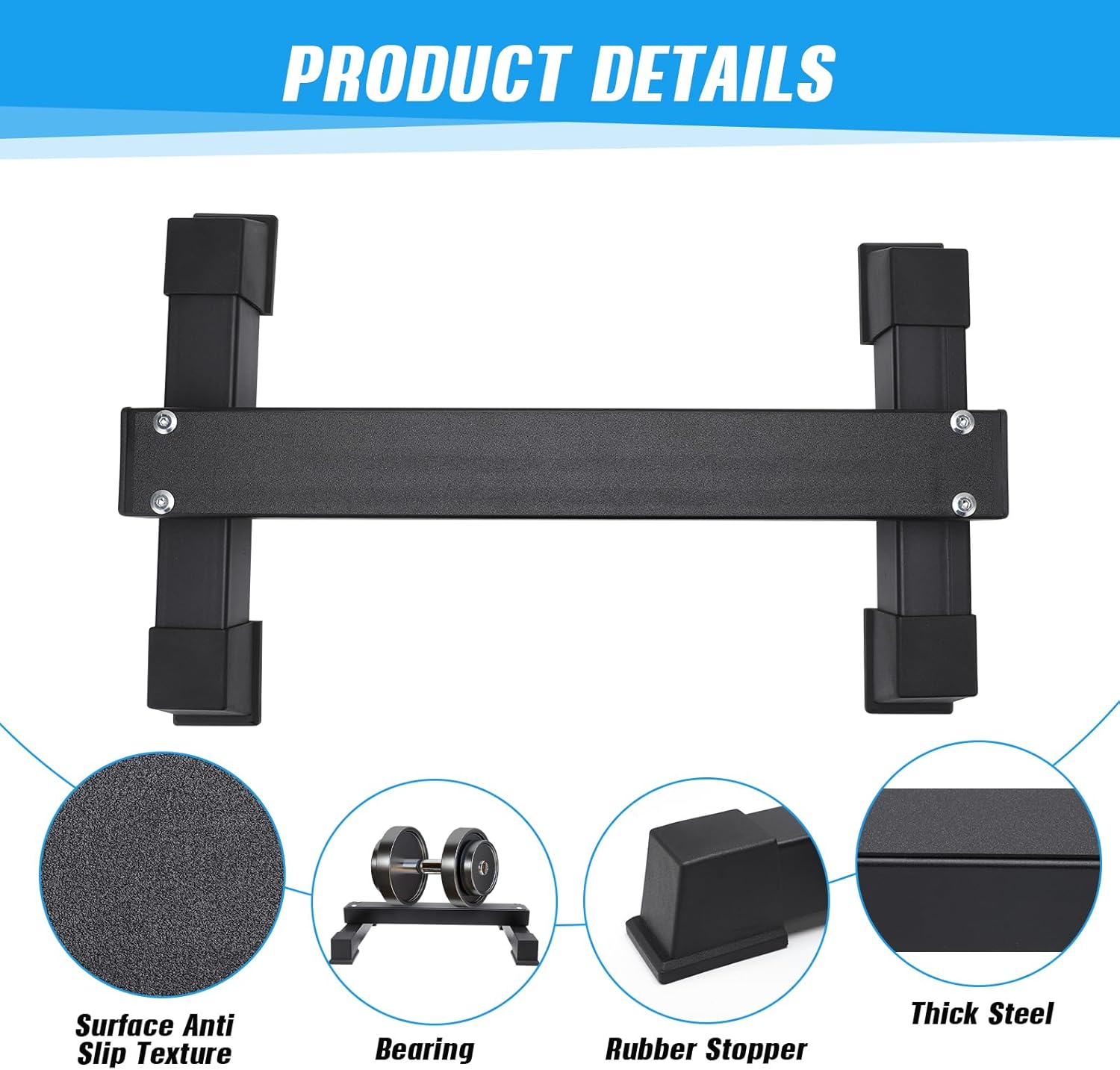 Steel Calf Raise Block Anti Slip Squat Heel Elevation Platform