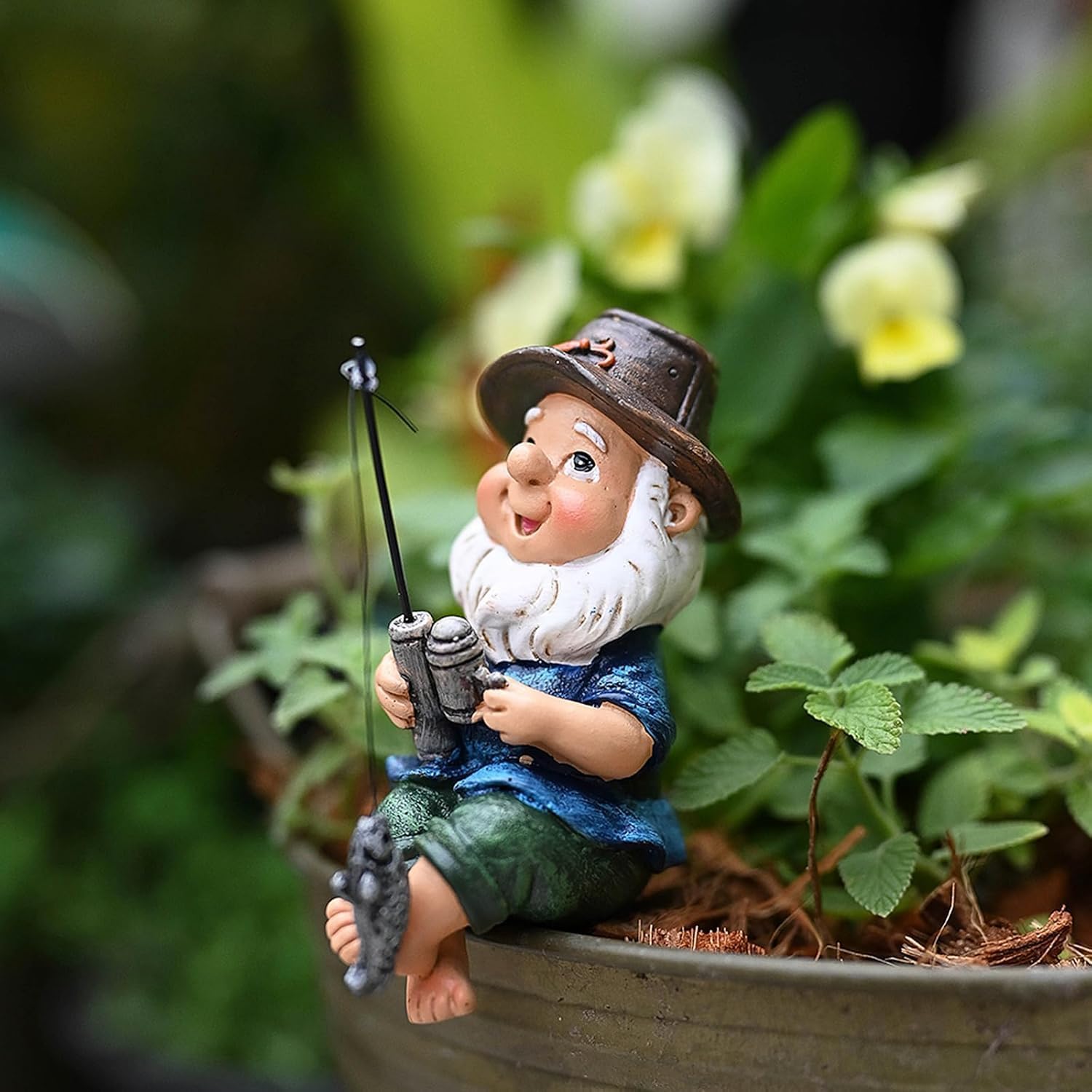 Funny Garden Gnome Statue Naughty Resin Outdoor Patio Decor
