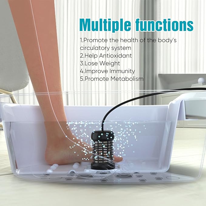Ionic Foot Spa Detox Bath with Basin Portable Foot Soak Relax