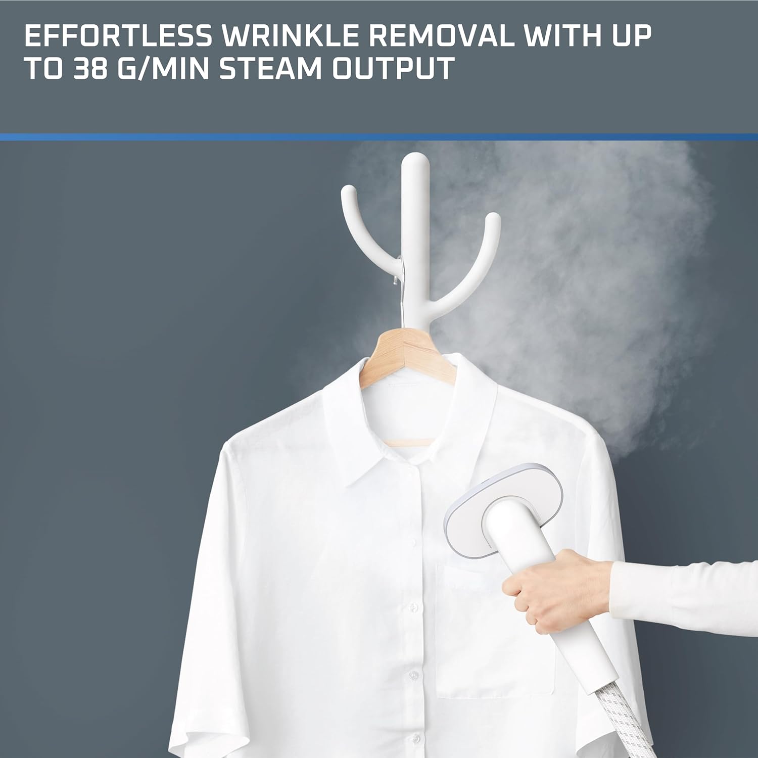 Upright Garment Steamer 38g Steam 45s Heat 3 Levels Vertical