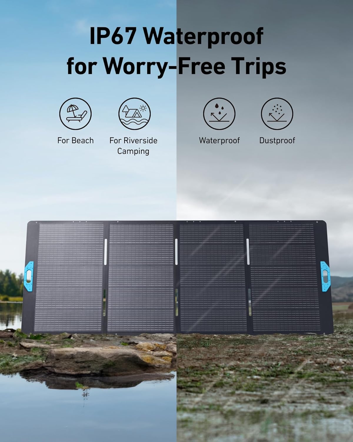 400W Foldable Solar Panel MC4 IP67 Camping RV Charger