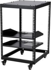 15U Adjustable Open Frame Server Rack with Wheels