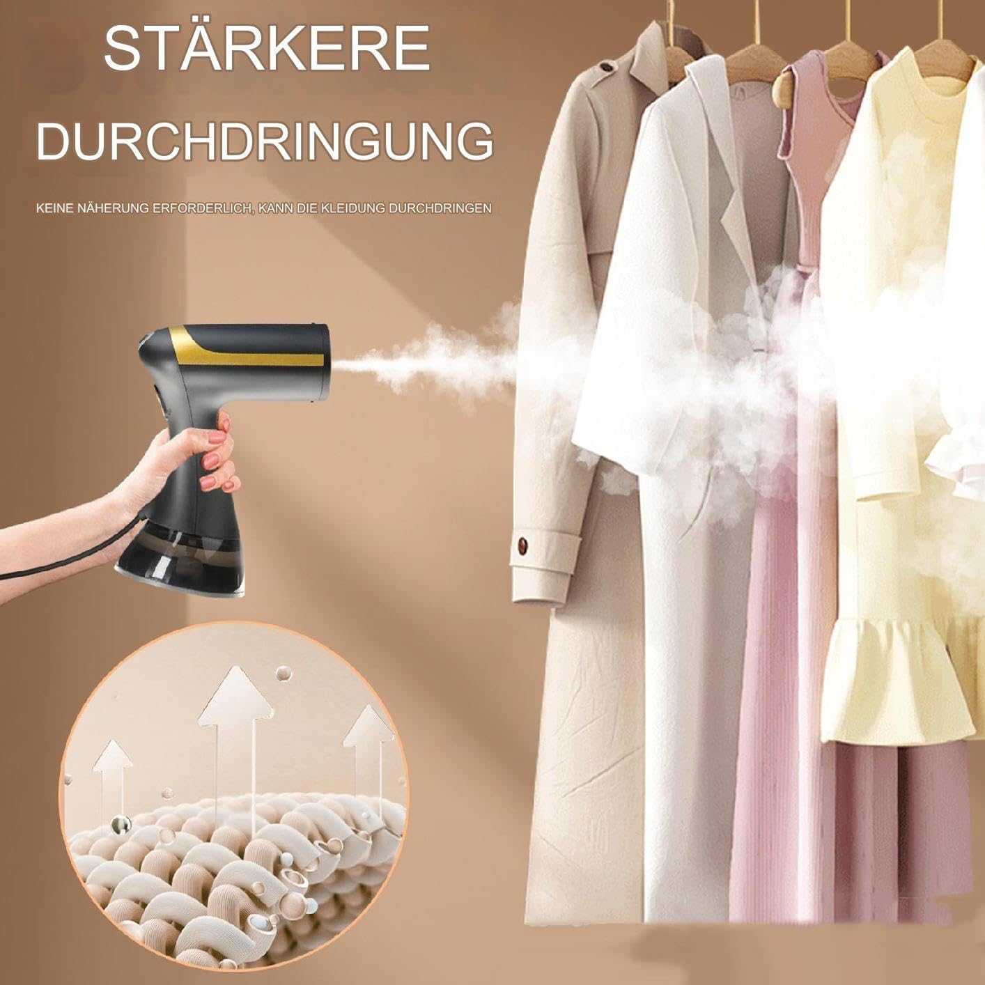 Handheld Garment Steamer Portable Iron Wet Dry Wrinkle Remover