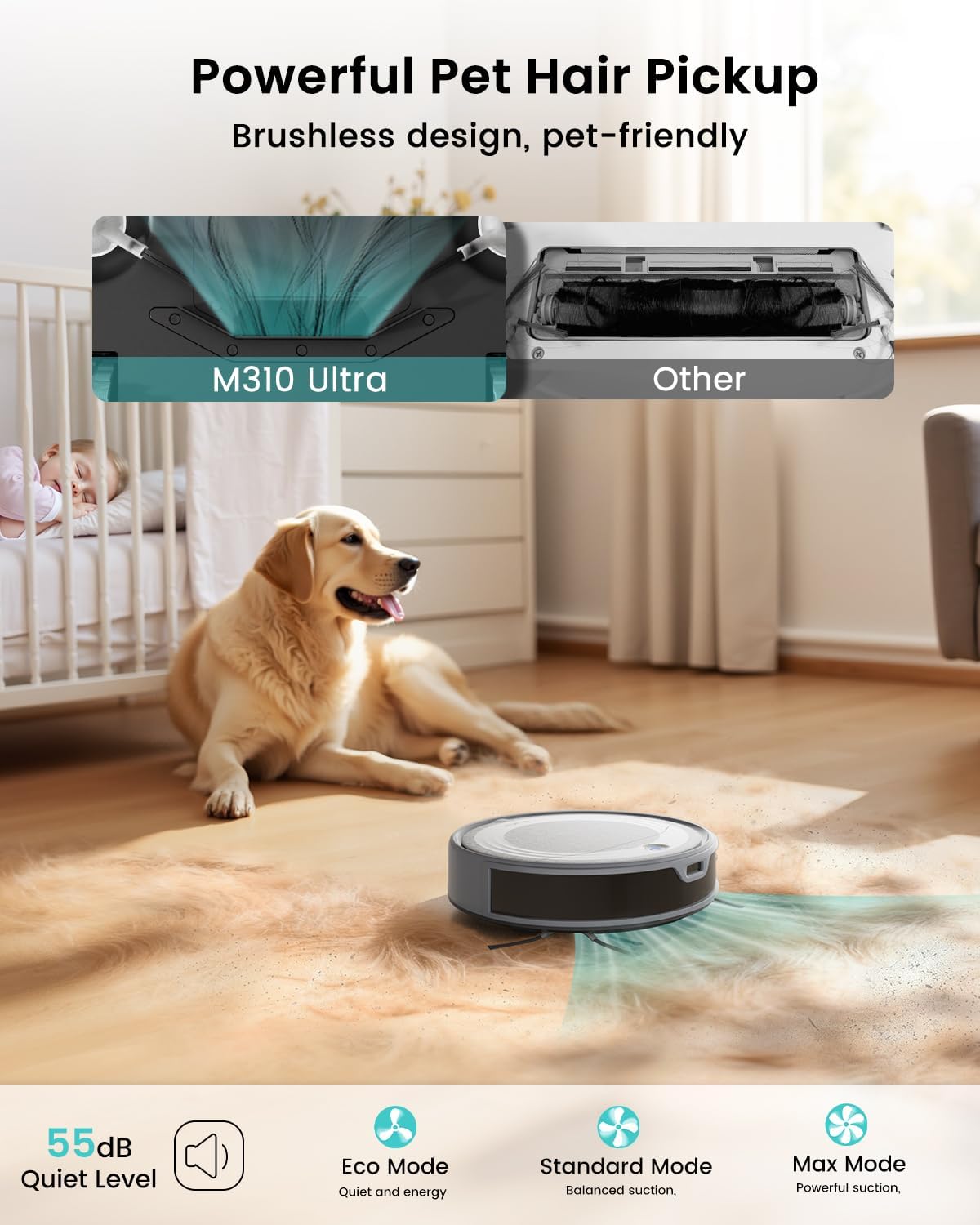 Robot Vacuum Mop 6000Pa LiDAR 170Min WiFi App Pet Hair
