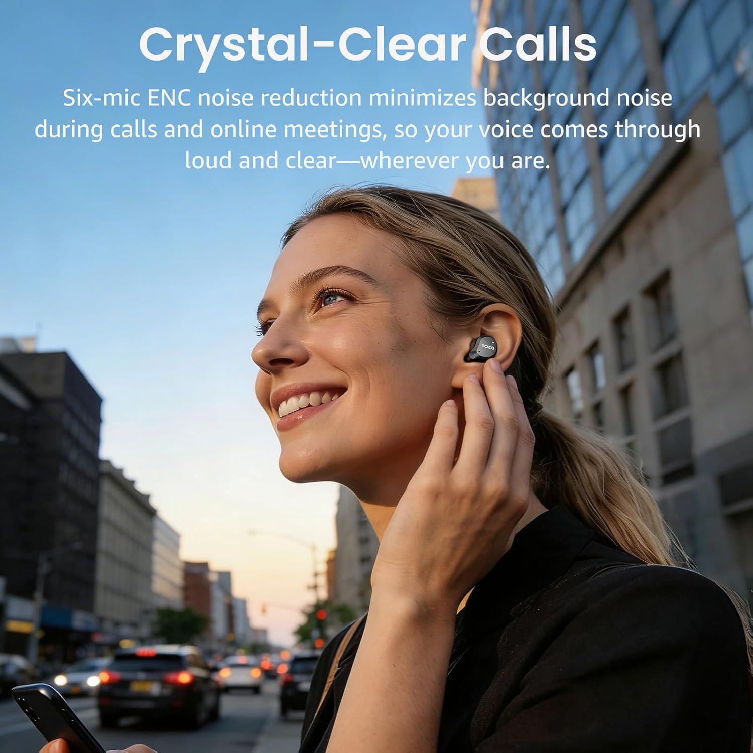 Wireless ANC Bluetooth Earbuds 60 Hour Playtime ENC Mic IPX8