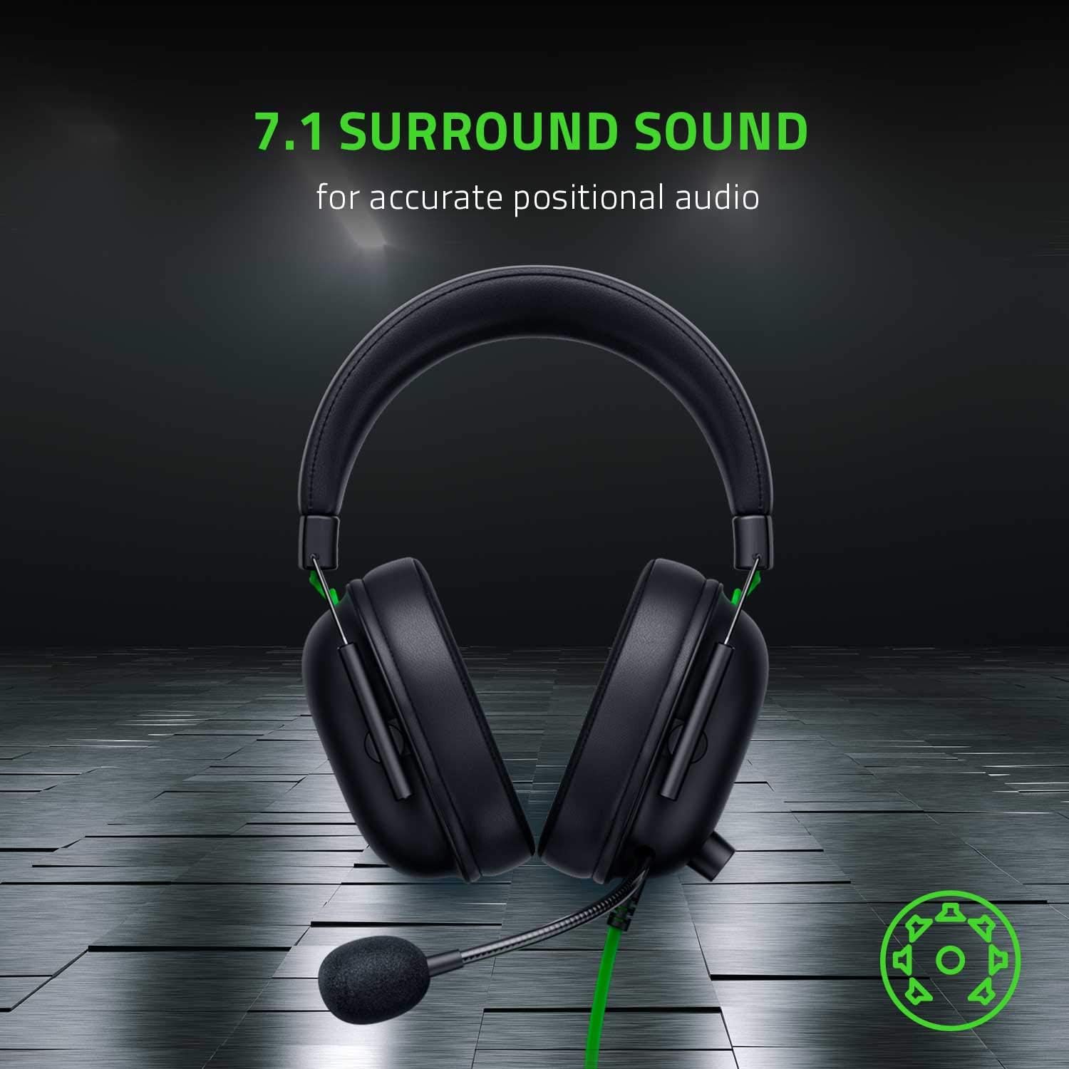 Esports Gaming Headset 7.1 Surround Sound Wired Over Ear Mic 50mm